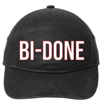 Bi Done Funny Joe Biden Done 7-Panel Snapback Hat