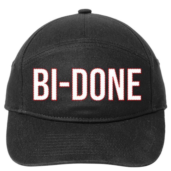 Bi Done Funny Joe Biden Done 7-Panel Snapback Hat