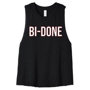 Bi Done Funny Joe Biden Done Women's Racerback Cropped Tank