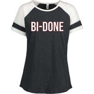 Bi Done Funny Joe Biden Done Enza Ladies Jersey Colorblock Tee