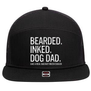 Bearded Dad Funny Beard Humor Father's Day Gift Idea 7 Panel Mesh Trucker Snapback Hat