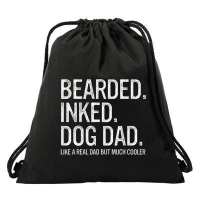 Bearded Dad Funny Beard Humor Father's Day Gift Idea Drawstring Bag