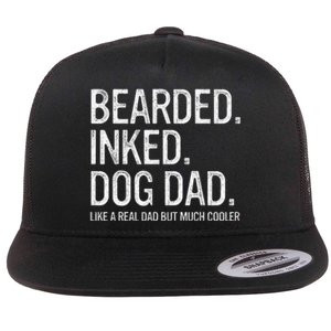 Bearded Dad Funny Beard Humor Father's Day Gift Idea Flat Bill Trucker Hat