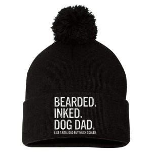 Bearded Dad Funny Beard Humor Father's Day Gift Idea Pom Pom 12in Knit Beanie