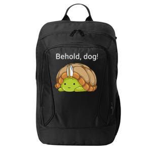 Behold Dog Funny Turtle Wearing A Priest Hat City Backpack