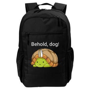 Behold Dog Funny Turtle Wearing A Priest Hat Daily Commute Backpack