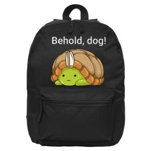 Behold Dog Funny Turtle Wearing A Priest Hat 16 in Basic Backpack