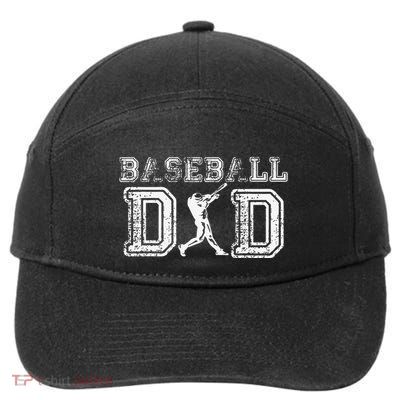 Baseball Dad Funny Fathers Day Gift For Daddy Papa Father 7-Panel Snapback Hat