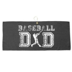 Baseball Dad Funny Fathers Day Gift For Daddy Papa Father Large Microfiber Waffle Golf Towel