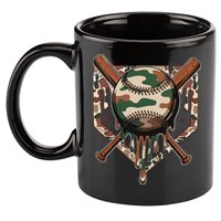 Baseball Drip For Ice Cream Dripping Baseball Camo 11oz C Handle Ceramic Mug