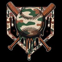 Baseball Drip For Ice Cream Dripping Baseball Camo Drawstring Bag