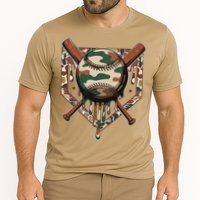 Baseball Drip For Ice Cream Dripping Baseball Camo Cooling Performance Crew T-Shirt