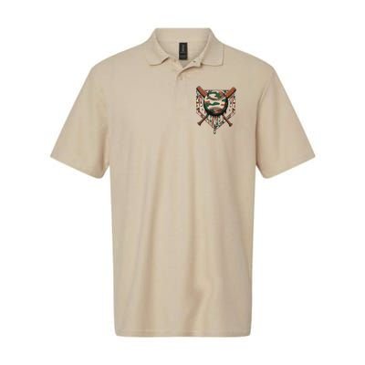 Baseball Drip For Ice Cream Dripping Baseball Camo Polo