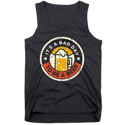 Beer Drinking Funny Its A B.A.D D.A.Y T.O B.E A Beer Tank Top