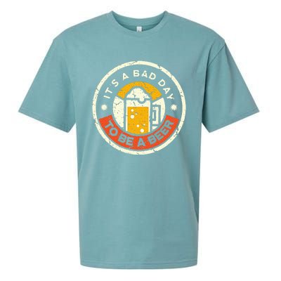 Beer Drinking Funny Its A B.A.D D.A.Y T.O B.E A Beer Sueded Cloud Jersey T-Shirt