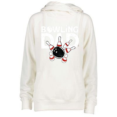 Bowling Dad Funny Bowling Player Bowler Bowling Cool Gift Womens Funnel Neck Pullover Hood