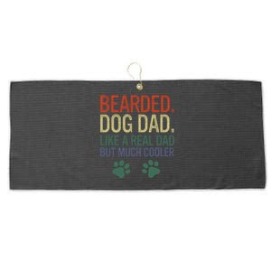 Bearded Dad Funny Beard Humor Father's Day Gift Idea Large Microfiber Waffle Golf Towel