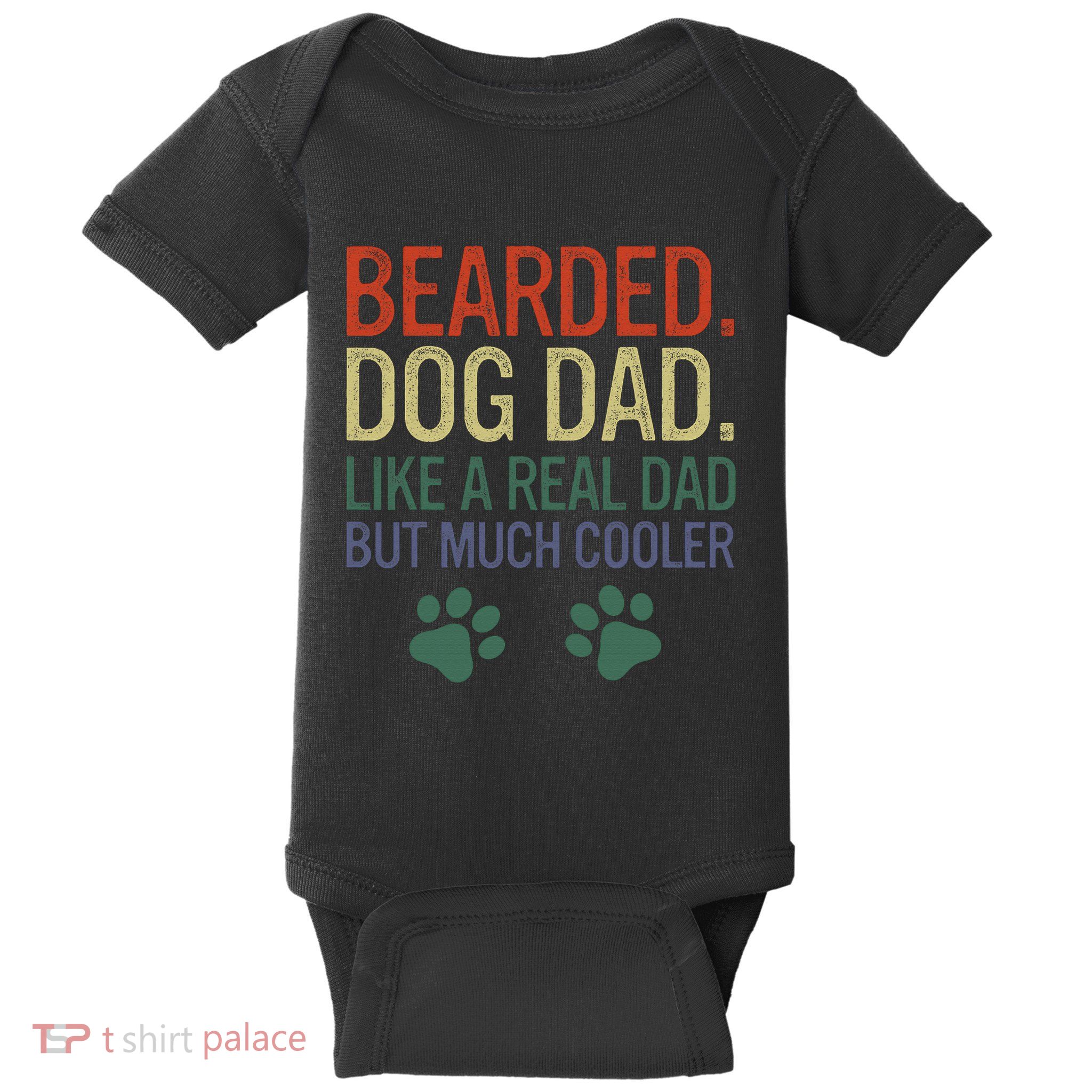 Bearded Dad Funny Beard Humor Father's Day Gift Idea Baby Bodysuit