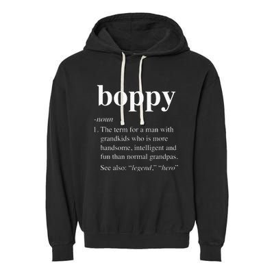 Boppy Definition Funny Noun Grandpa Defined Fathers Day Garment-Dyed Fleece Hoodie