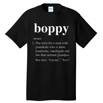 Boppy Definition Funny Noun Grandpa Defined Fathers Day Tall T-Shirt