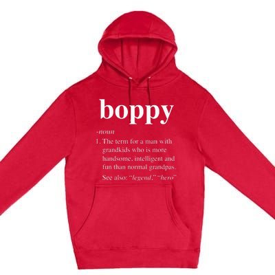 Boppy Definition Funny Noun Grandpa Defined Fathers Day Premium Pullover Hoodie