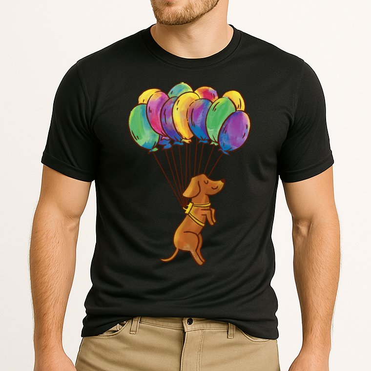 Balloon Dog Flying Cooling Performance Crew T-Shirt