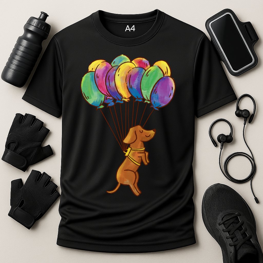 Balloon Dog Flying Cooling Performance Crew T-Shirt