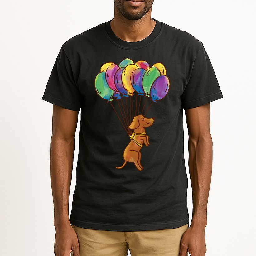 Balloon Dog Flying Tall T-Shirt