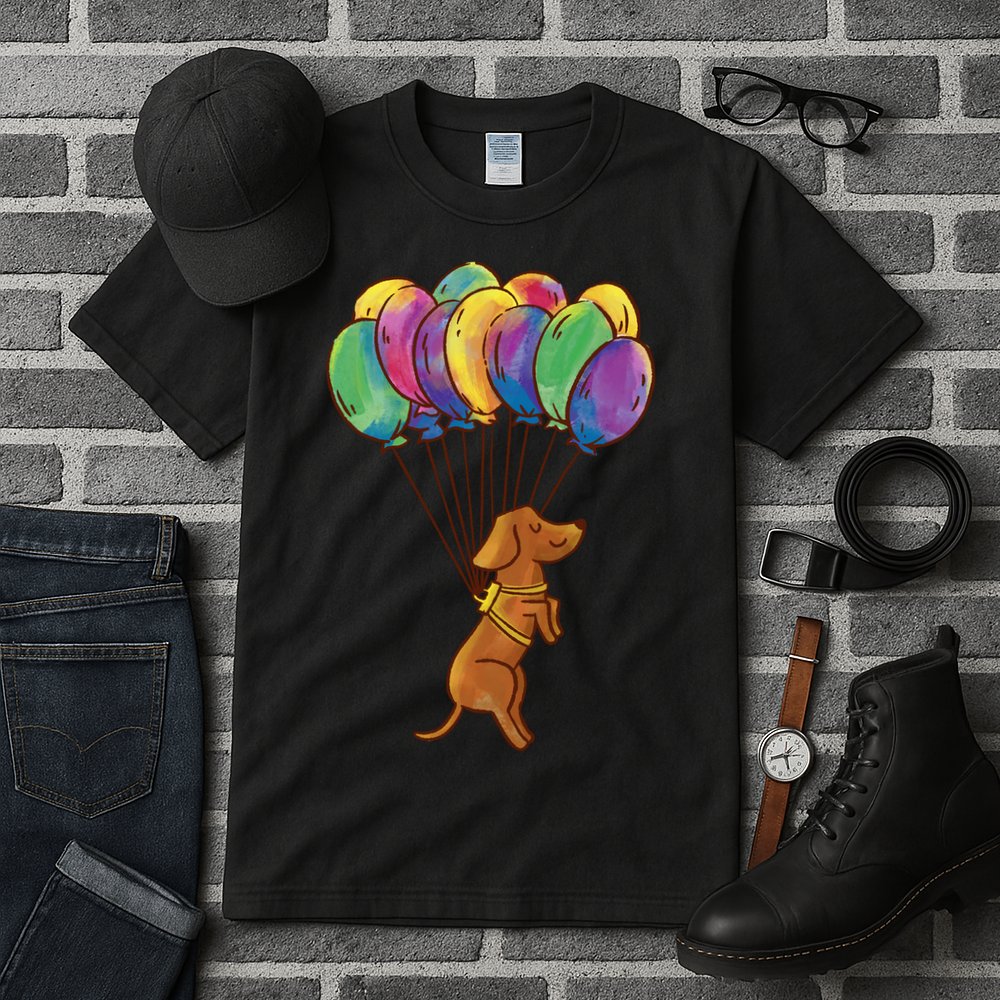 Balloon Dog Flying Tall T-Shirt