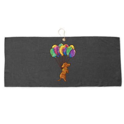 Balloon Dog Flying Large Microfiber Waffle Golf Towel