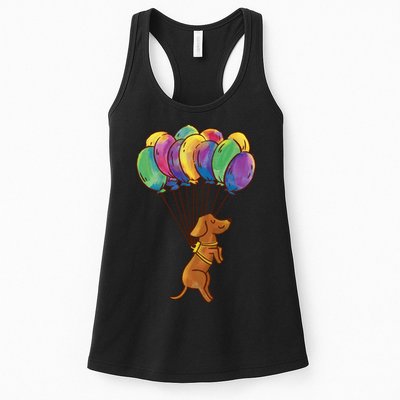 Balloon Dog Flying Womens Tank Top