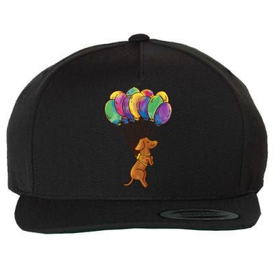 Balloon Dog Flying Wool Snapback Cap