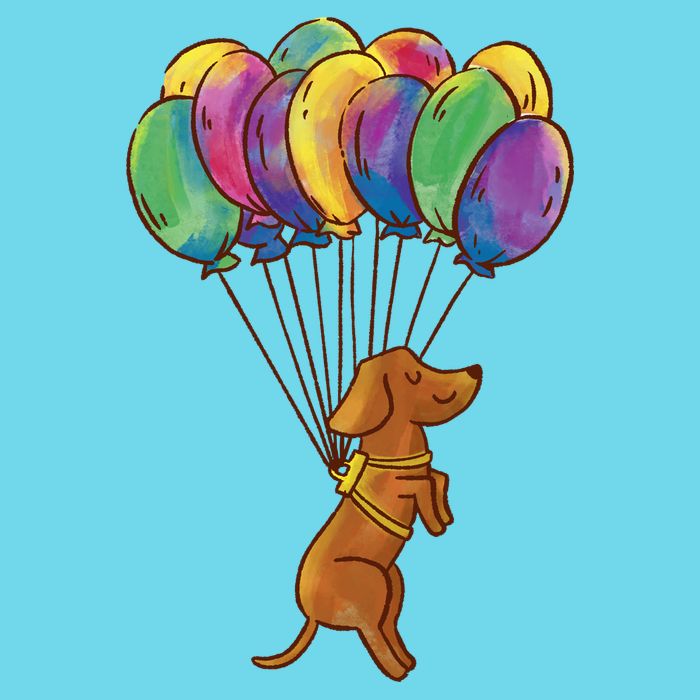 Balloon Dog Flying Button
