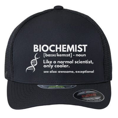 Biochemist Definition Funny Biochemistry Science Gift Flexfit Unipanel Trucker Cap