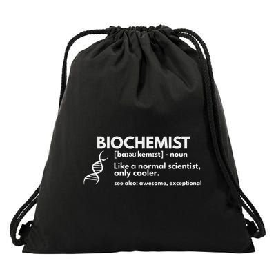 Biochemist Definition Funny Biochemistry Science Gift Drawstring Bag