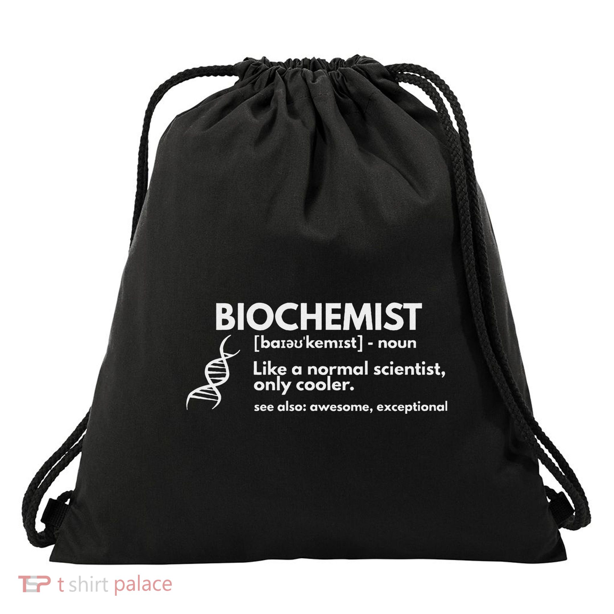 Biochemist Definition Funny Biochemistry Science Gift Drawstring Bag