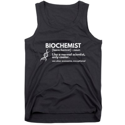 Biochemist Definition Funny Biochemistry Science Gift Tank Top