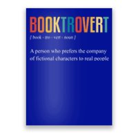 Booktrovert Definition Funny Book Day Love Vintage Gift Poster