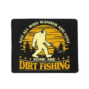 Bigfoot Dirt Fishing Metal Detecting Funny Metal Detector Mousepad