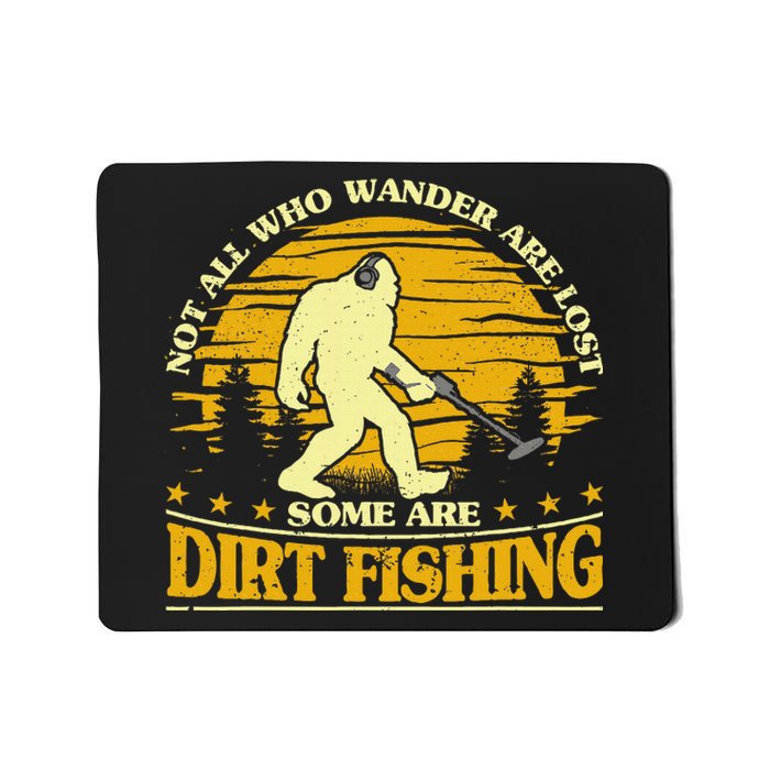 Bigfoot Dirt Fishing Metal Detecting Funny Metal Detector Mousepad