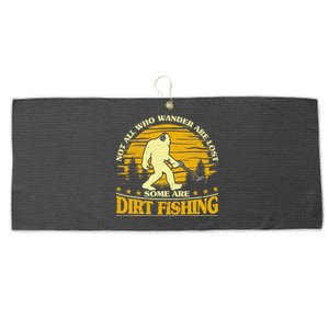 Bigfoot Dirt Fishing Metal Detecting Funny Metal Detector Large Microfiber Waffle Golf Towel