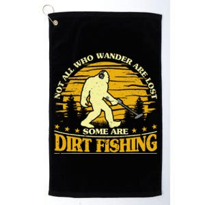 Bigfoot Dirt Fishing Metal Detecting Funny Metal Detector Platinum Collection Golf Towel