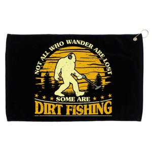 Bigfoot Dirt Fishing Metal Detecting Funny Metal Detector Grommeted Golf Towel