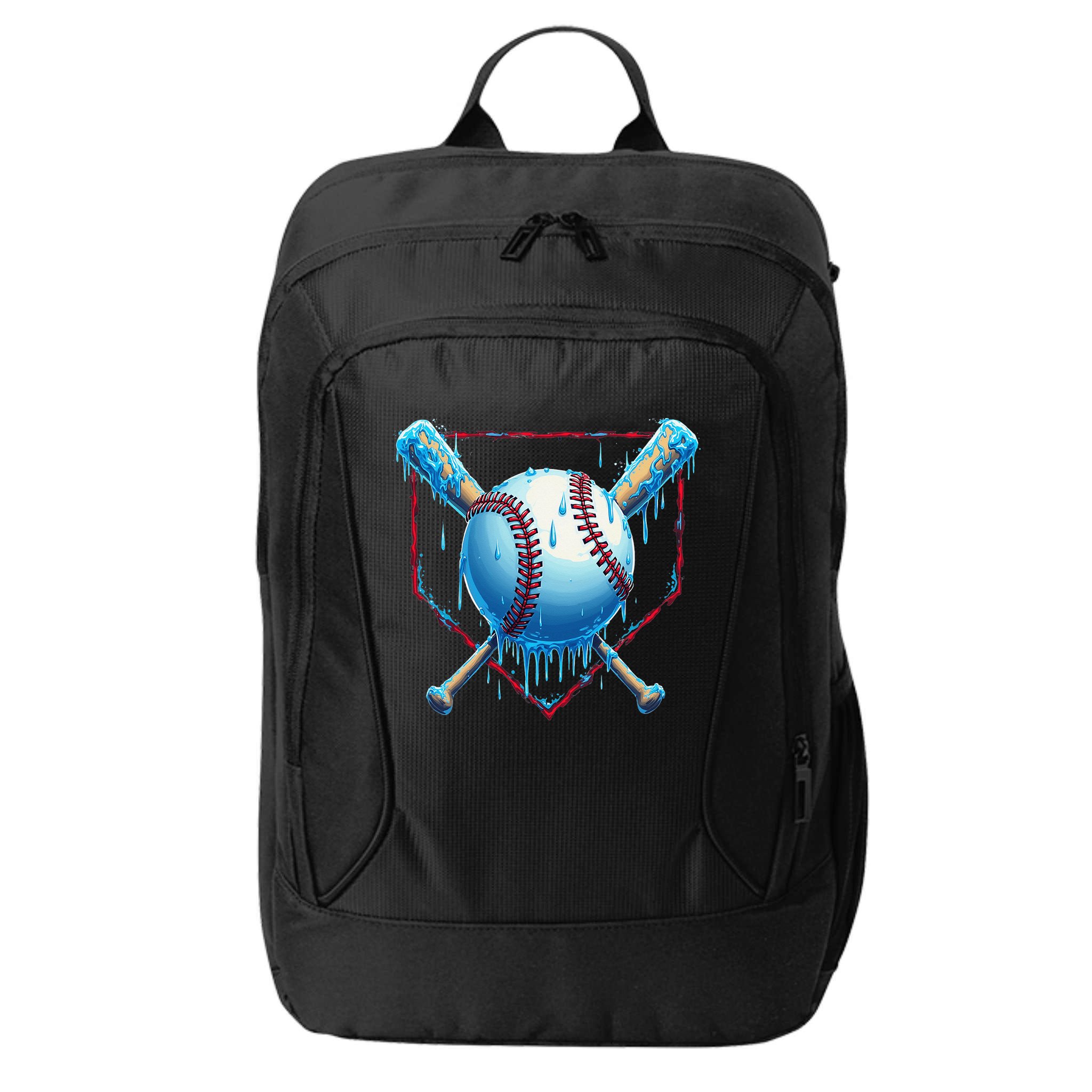 Baseball Drip For Home Plate Ice Cream Drip Funny City Backpack