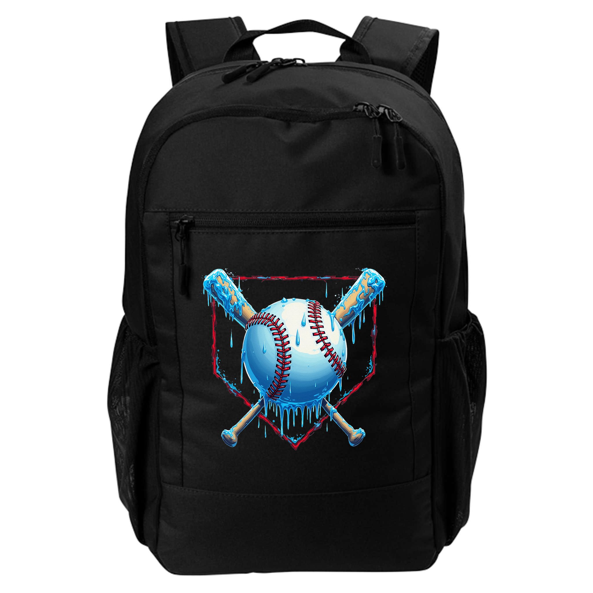 Baseball Drip For Home Plate Ice Cream Drip Funny Backpack