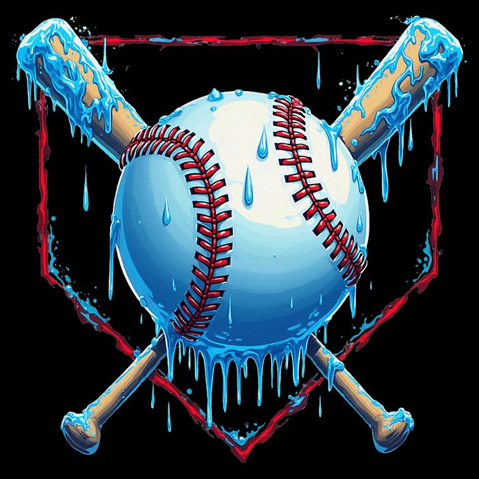 Baseball Drip For Home Plate Ice Cream Drip Funny Backpack