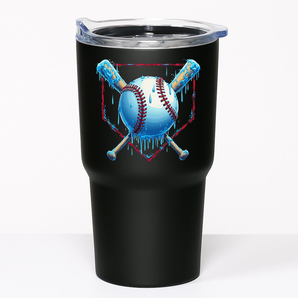 Baseball Drip For Home Plate Ice Cream Drip Funny Tumbler