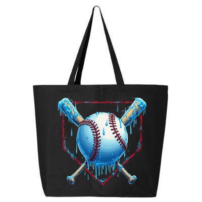 Baseball Drip For Home Plate Ice Cream Drip Funny 25L Jumbo Tote