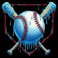 Baseball Drip For Home Plate Ice Cream Drip Funny Baby Bodysuit