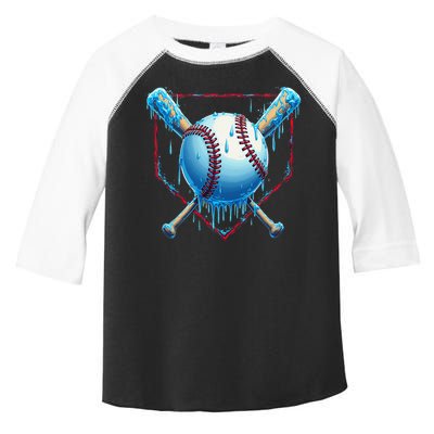Baseball Drip For Home Plate Ice Cream Drip Funny Toddler Fine Jersey T-Shirt